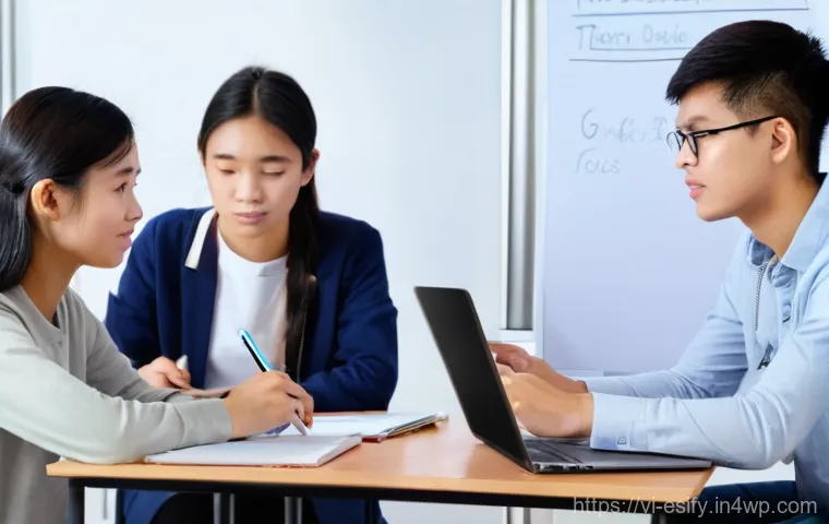 디지털 학습 환경에서의 소통 증진 방안 - **Prompt 1: Vibrant Online Classroom Engagement**
    A group of diverse Vietnamese university stude...